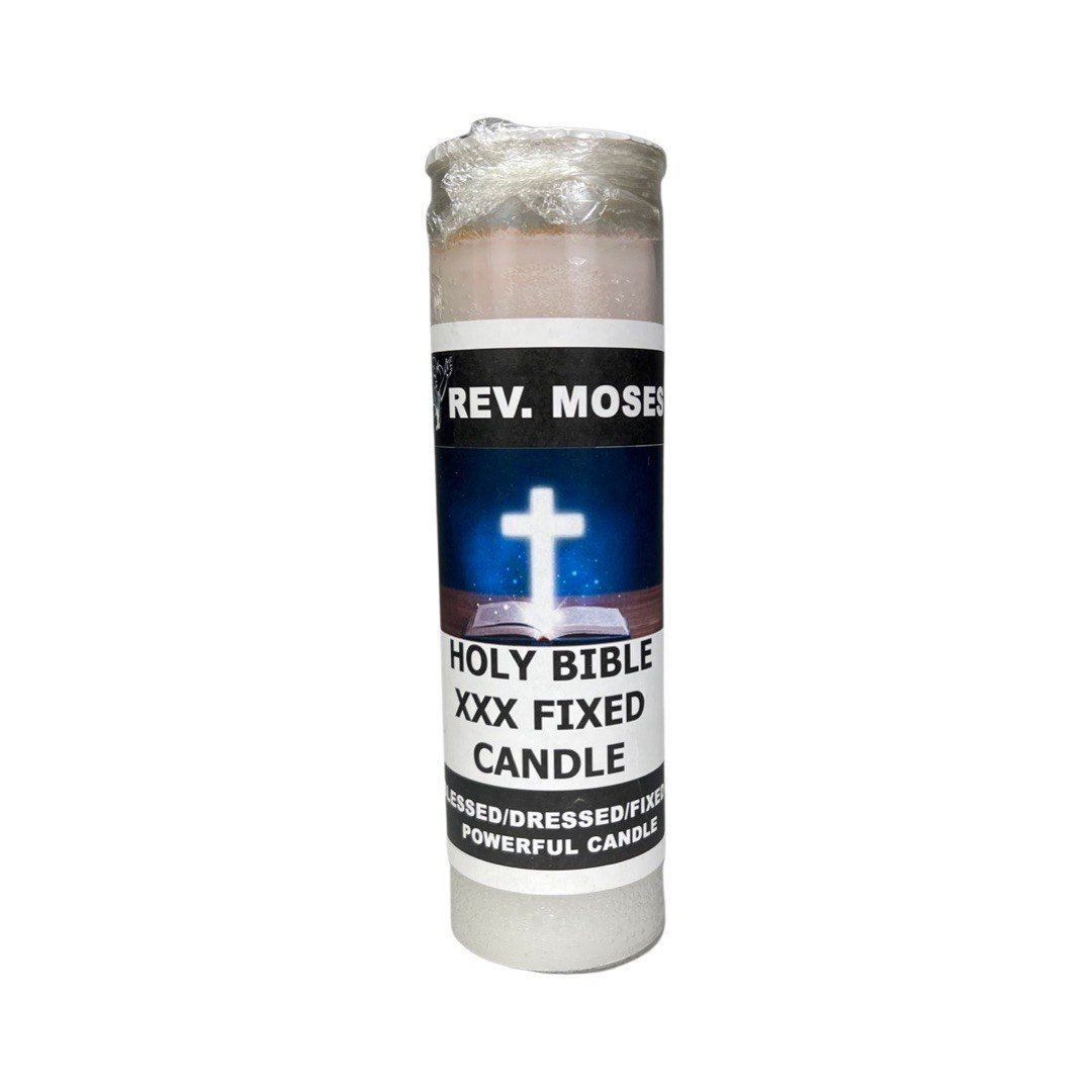 Rev. Moses Holy Bible Fixed Candle 7 Day Candle Burning Service - Virtual Altar