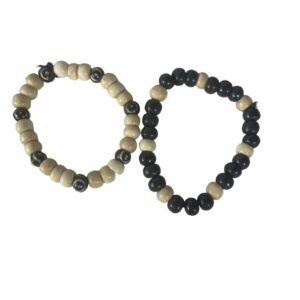 B4082 Black Cat Bone Bracelet