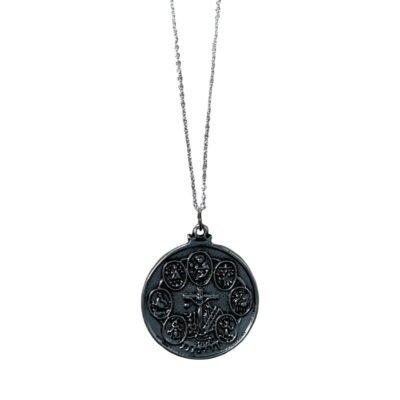 7 AFRICAN POWERS Talisman Necklace- Silver wchain