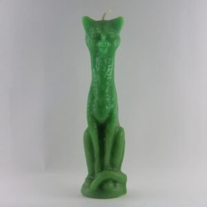 Green Lucky Cat Candle
