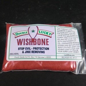 Double Luck Wishbone Stop Evil Protection and Jinx Removing