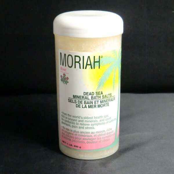 Moriah Dead Sea Salt 1 lb (Luv- Luv) Rose Scented Jar