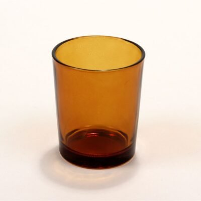 Glass Votive Candle Holder - Amber