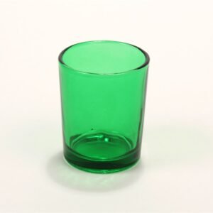 Glass Votive Candle Holder - Green