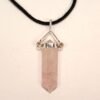 Rose Quartz Love Crystal Point Necklace