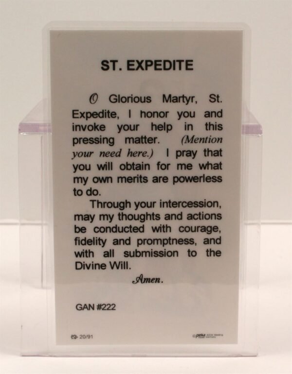 St. Expedite Prayer Card