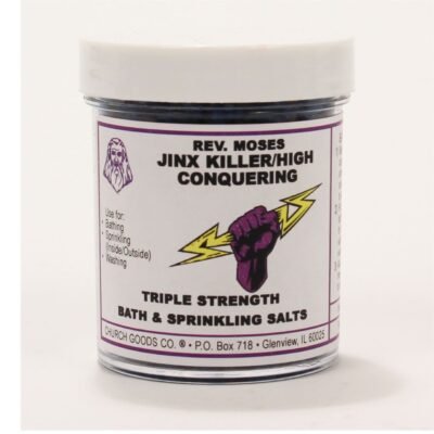 Jinx Killer/ High Conquering Triple Strength Bath & Sprinkling Salts 4 oz Jar