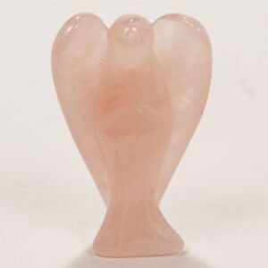 Rose Quartz Angel Gemstone Carved Figurine