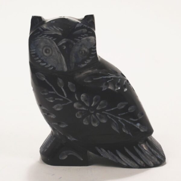 Owl Soapstone Animal Carving Statue