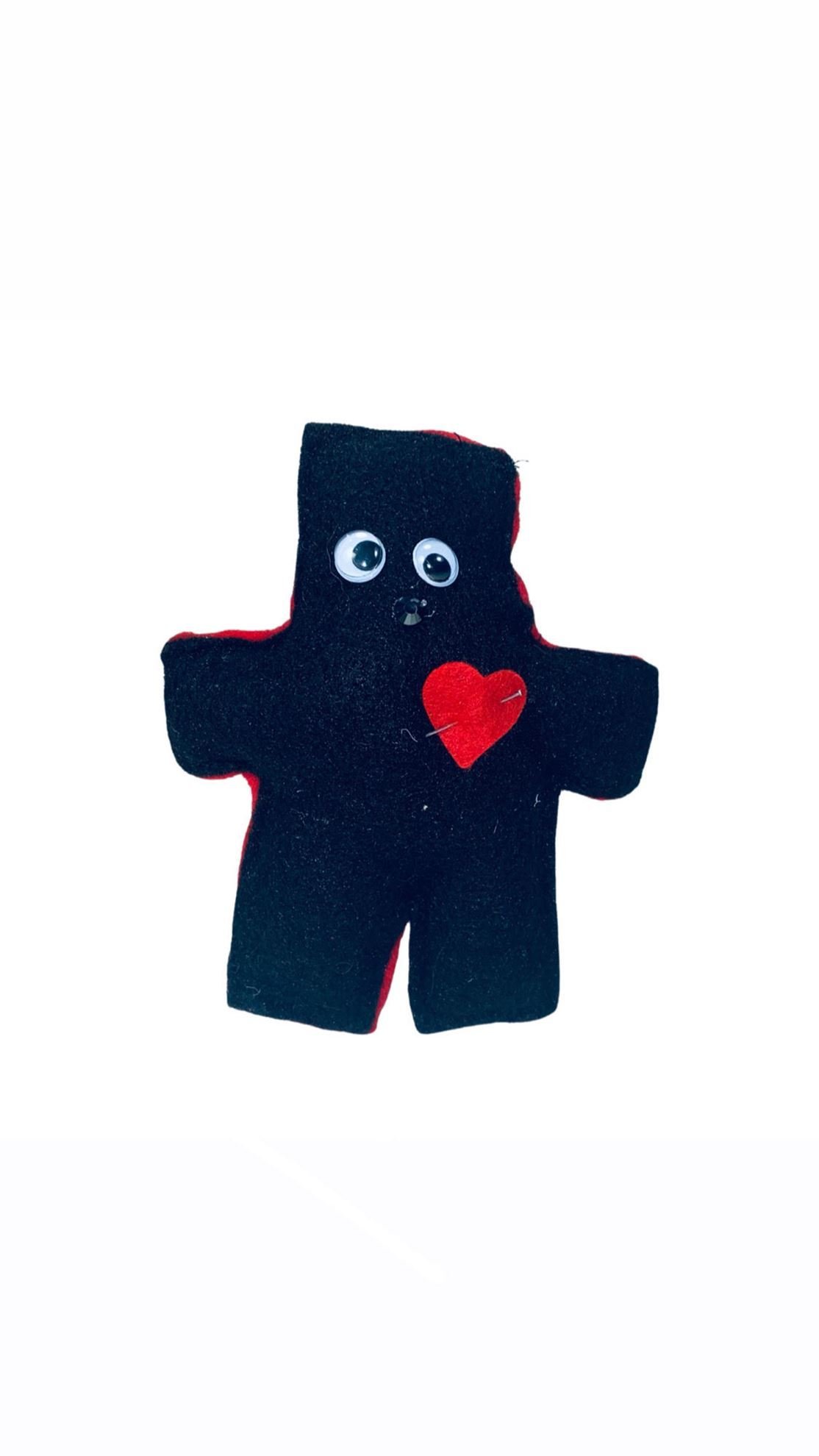 BLACK RED BLESSED VOODOO DOLL LuckShop