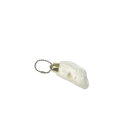 Natural Rabbit Foot 4"