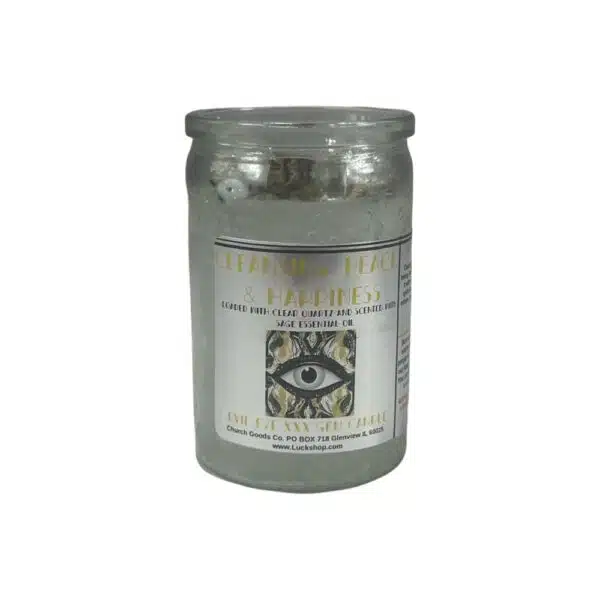 cleansing peace and happiness gemstone candle c1263