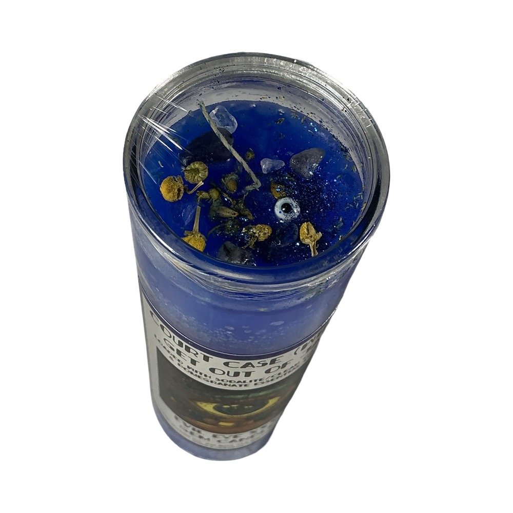 Court Case (Win) Get out of Jail Evil Eye XXX Gemstone Candle