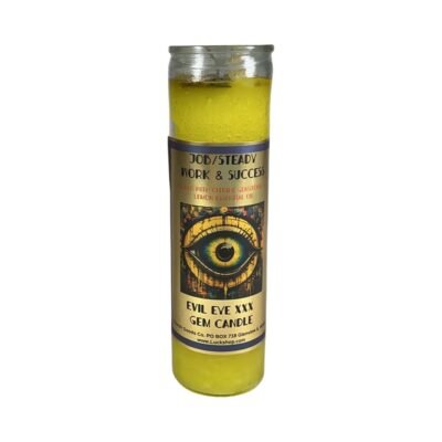 7 Day Job/Steady Work & Success Evil Eye XXX "Gemstone" Candle (Citrine)
