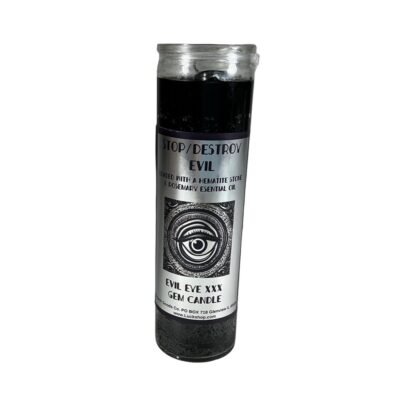7 Day Stop/Destroy Evil (Evil Eye) "Gemstone" Candle (Hematite)