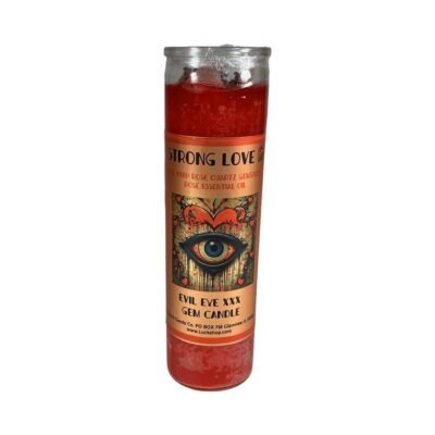 7 Day Strong Love Evil Eye XXX "Gemstone" Candle with (Rose Quartz)
