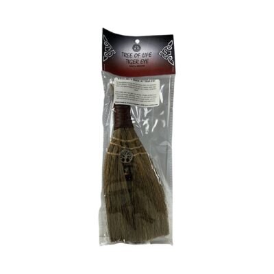 Wicca Broom- Tree of Life with Tiger Eye