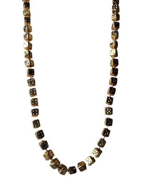 Gold Lucky Dice Power Necklace